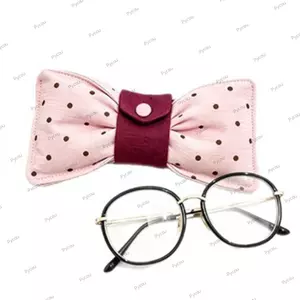 Túi đựng kính râm PYCOU, Túi đựng kính râm hình nơ có nút bấm, Phụ kiện kính râm cầm tay chống trầy xước