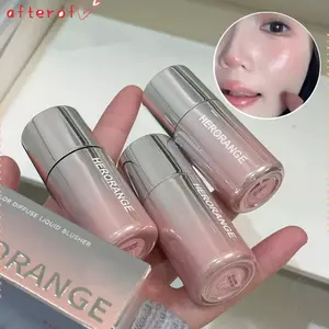 Kem má hồng dạng lỏng AFTEROF, Blusher màu hồng mờ nhung phong cách Hàn Quốc, Màu sắc tự nhiên đa năng Làm sáng mịn màng Trang điểm Blush Làm đẹp & Sức khỏe
