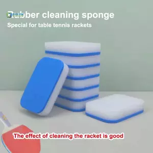 3 Miếng bọt biển làm sạch bóng bàn, Bàn chải tẩy cao su mềm để chăm sóc dơi Ping Pong Phụ kiện làm sạch chống bụi mới
