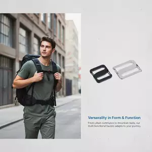 Dây đeo Bapa bền bỉ Bule mở đôi bằng thép không gỉ có thể điều chỉnh 2 / 4 chiếc cho thiết bị du lịch đi bộ đường dài [MỚI]