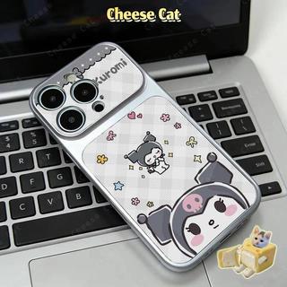 KT Ốp Điện Thoại Da Cao Cấp Kitty Mèo Kurom Cho iPhone 12 13 11 14 Plus 15 16 17 Pro Max 17 Air Xs Max XR