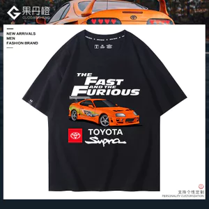 Toyota tay ngắn họa tiết xe thể thao Nhật Bản văn hóa Áo thun Cotton cao cấp 100% quần áo mới mùa hè