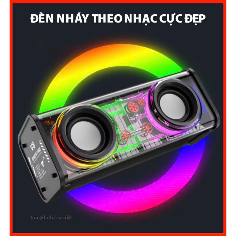 Loa Bluetooth Mini A88 - Âm Bass Mạnh, Đèn LED Nháy Theo Nhạc, Công Suất 10W, Nghe Nhạc Cực Hay