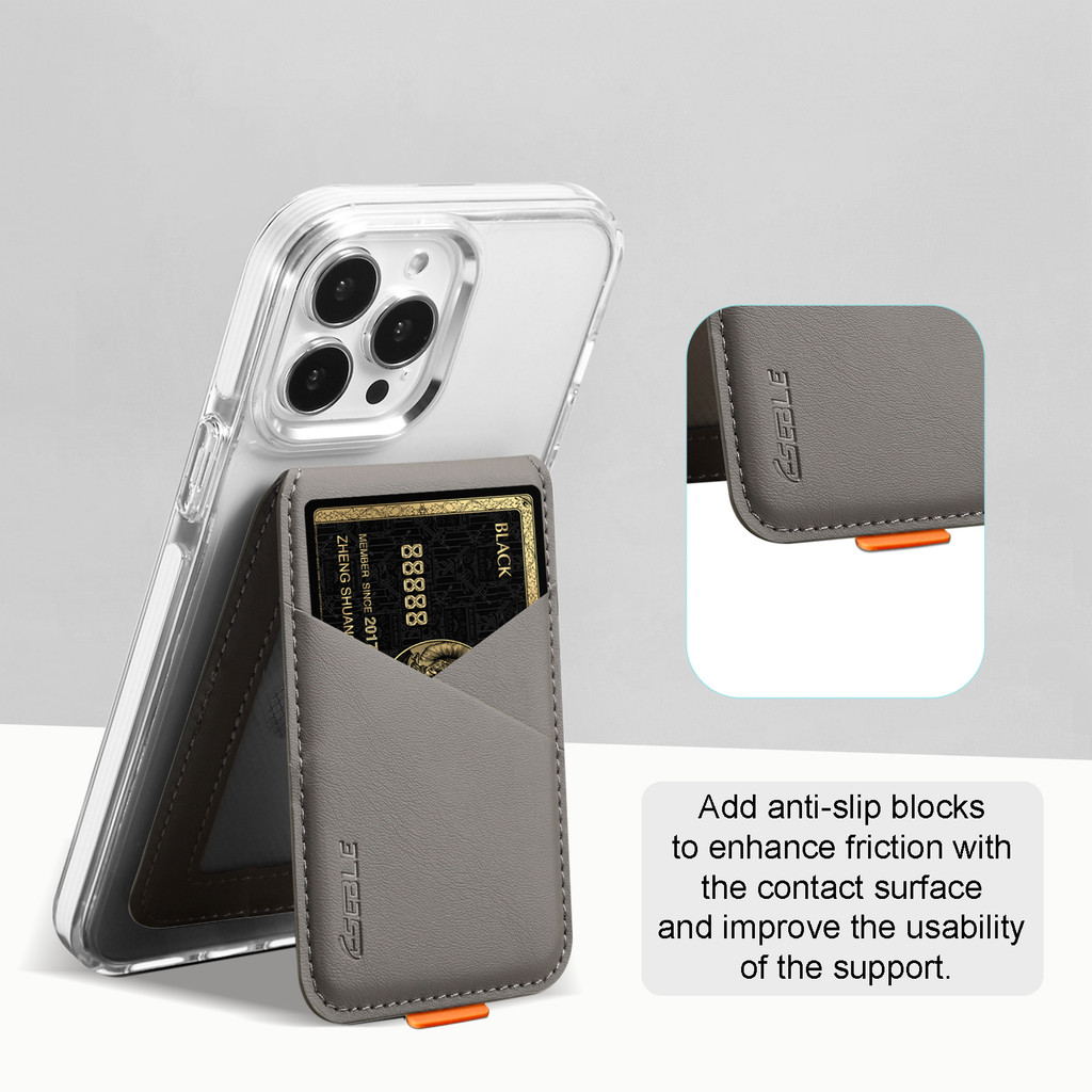 Da Sang Trọng Điện Thoại Di Động Từ Tính Đựng Thẻ Cho IPhone 14 13 15 16 17 Pro Max 16Plus RFID Chống Nháy Ngân Hàng Thẻ ID