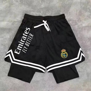 2324 Real Madrid Shorts Barcelona Football Same Summer Quick-Drying Breathable Exercise Training Pants Loose Double Rounds Lining ZMs6