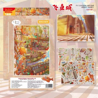 Victory 10.0 Cảnh Quan Dán Quá Khổ Chữa Bệnh Giải Nén Thu Nhỏ Trường Dán diy Handmade Dán Cô Gái Đồ Chơi