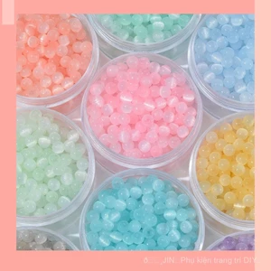 Hạt thủy tinh mắt mèo 6mm siêu cao cấp