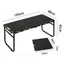 Bàn thiết bị ngoài trời ICUCKO, Bàn gấp 104 * 48 * 45cm đa chức năng, Bàn cắm trại di động màu đen