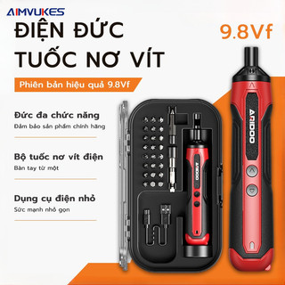 AIMVUKES【Bộ 26 món 9.8V】Bộ tuốc nơ vít không dây Tua vít điện Bộ tuốc nơ vít nguồn chính xác Thiết bị bút0 sạc cho gia
