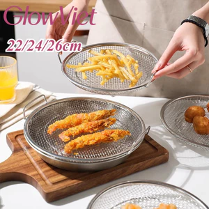 Set Khay Vỉ Lọc Dầu Inox 201 - Chống Gỉ, Ráo Dầu Hiệu Quả, Dùng Cho Lò Nướng & Nồi Chiên