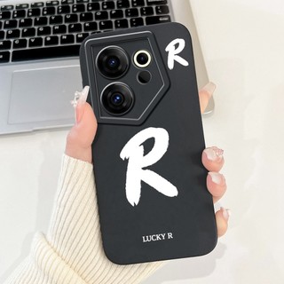 Dành Cho Tecno Camon 20 Premier Case CK9n Cover Chữ May Mắn Dễ Thương Mềm Mờ Silicon Chống Sốc Ốp Lưng Cho Camon 20 Premier Casing