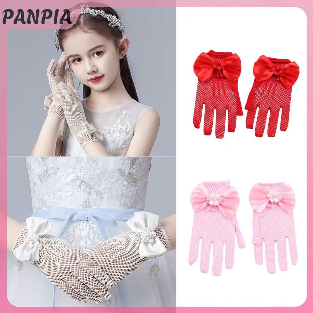 PNPIA- Găng tay cưới ren ngắn dài để cầu hôn ảnh Tiệc cưới dạ hội