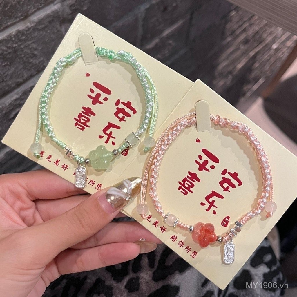 Vòng tay nhựa phong cách Trung Hoa, phù hợp cho bạn gái và cặp đôi