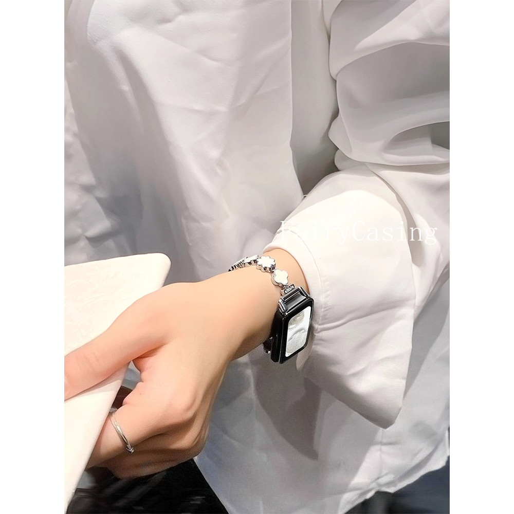 Dây Đeo Kim Loại Cho Huawei Band 11 10 9 8 Thay Thế Dây Đeo Tay Nữ Vòng Tay Cho Huawei Honor Band 9 Thép Không Gỉ Correa