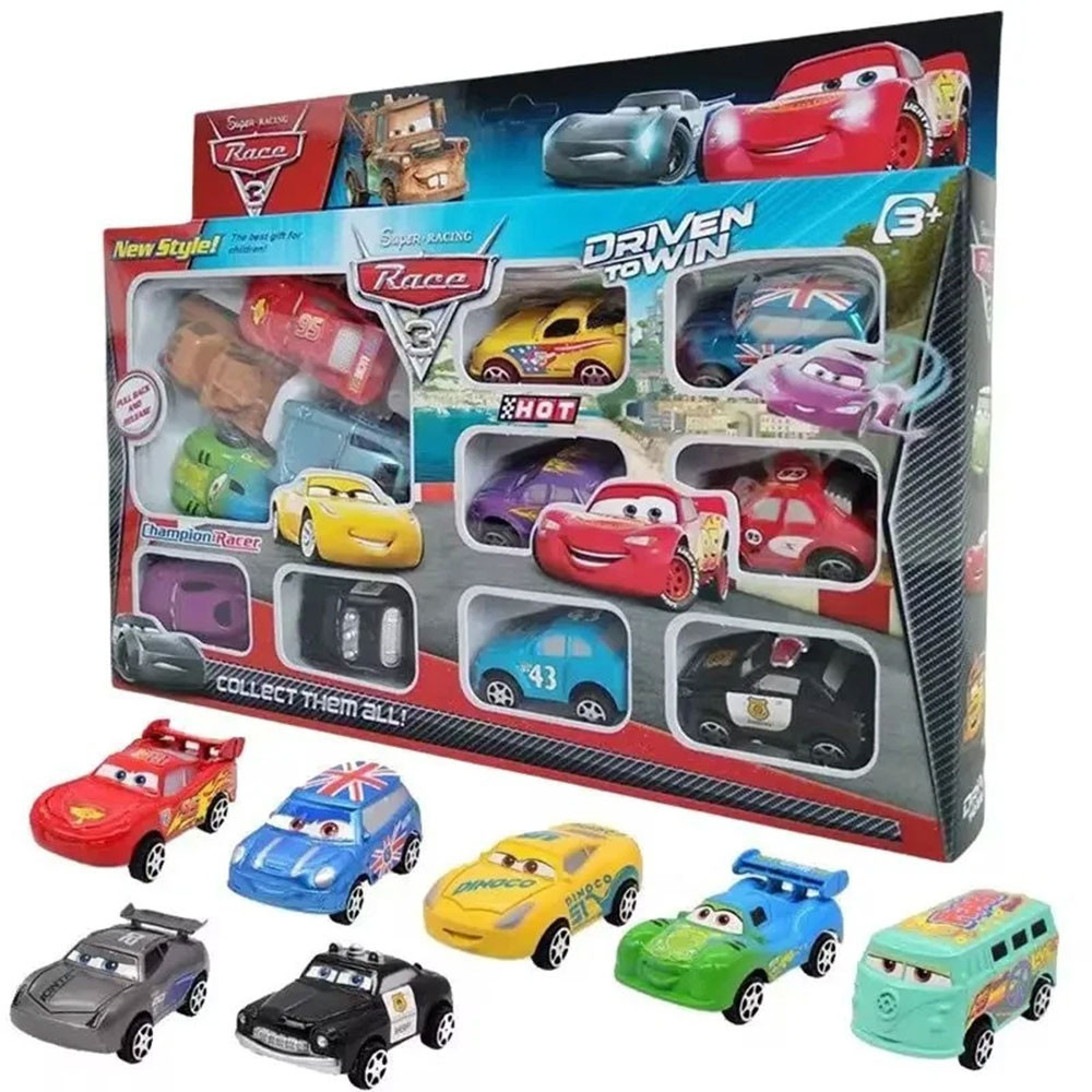 12-in-1McQueen Toys Model Super Racing Cars Pull Back Toy