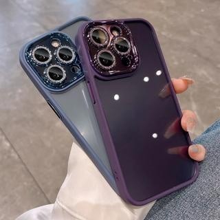 Ốp điện thoại lấp lánh ống kính kim loại cho iPhone 16 15 pro max 14 pro max 11 12 13 12promax 13promax 11 pro max 13 pro Ốp điện thoại trong suốt chống sốc sang trọng