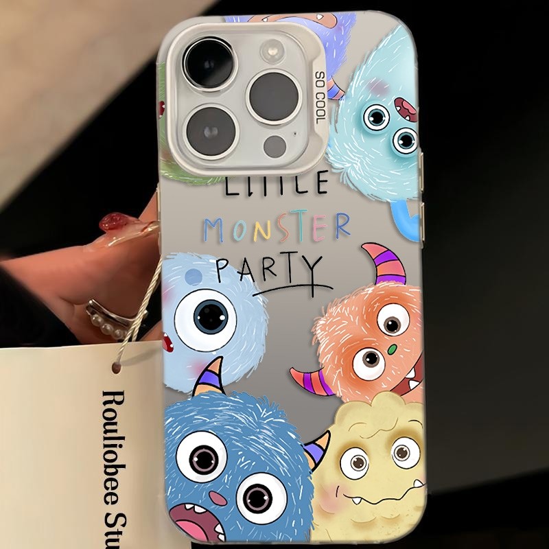 Ốp Lưng iPhone Hình Quái Vật Nhiều Màu Ngộ Nghĩnh - Tương Thích 16/15/14/13/12/11 Pro Max, XS Max, X