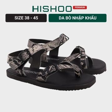 Dép sandal Daily Trek sandal (sandal đi bộ đường dài) Nam xỏ ngón da rắn premium Felix chính hãng Hishoo P118