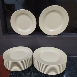 [Giá Sỉ] Đĩa Tròn Cạn Melamine Vàng Kem – Đĩa Ăn Quán Nhậu, Nhà Hàng, Gia Đình - Hunghome