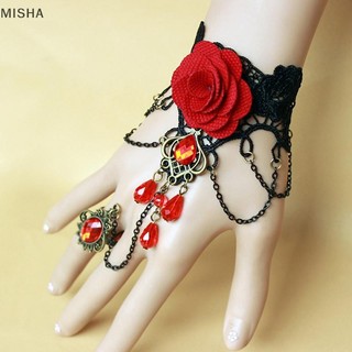 Misa Nữ Vintage Steampunk Găng Tay Cổ Tay Vòng Đeo Tay Bé Gái Trang Sức Phụ Kiện Victoria Vòng Tay Trang Phục Ren Handwear