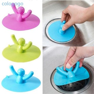 COLO Flat Hút Bồn Rửa Chặn Silicon Tắm Thoát Nước Bồn Tắm Cắm Hình Con Người Bồn Rửa Thoát Nước Nhà Bếp Phòng Tắm Bồn Rửa Cắm