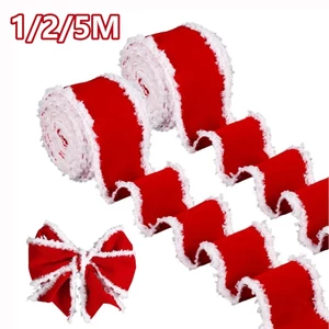 Nhung Ruy Băng Quấn Cây Giáng Sinh Thắt Nơ DIY Quà Tặng Bao Bì Đổ Xô Ruy Băng Mùa Đông Ngày Lễ Trang Trí