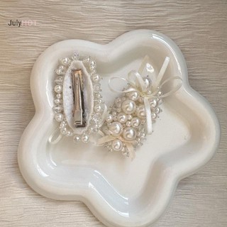 Kẹp Tóc Phong Cách Pháp Ngọt Ngào, Ngọc Trai Giả & Nơ Ruy Băng Thanh Lịch