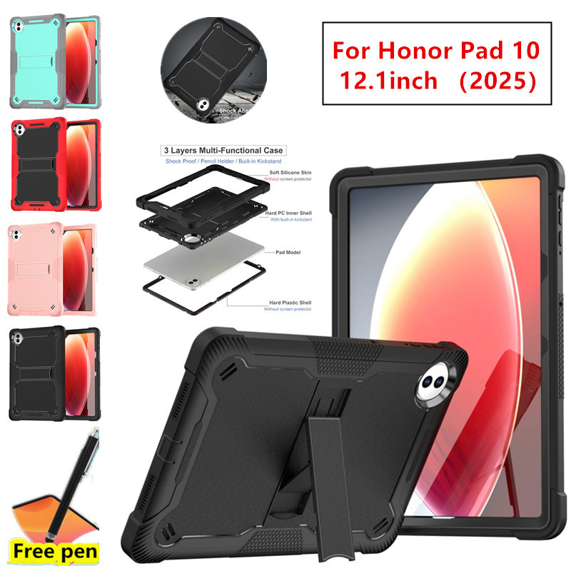 Ốp Lưng Cho Honor Pad 10 2025 12.1inch Giá Đỡ Máy Tính Bảng ProtectCasing Mỏng Chịu Lực Chống Sốc Chắc Chắn Bảo Vệ Toàn Diện