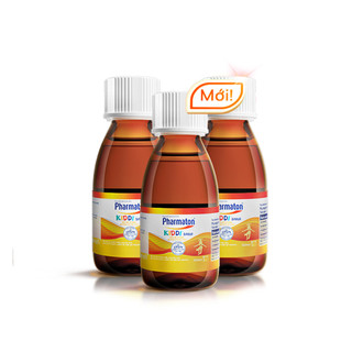 Bộ 3 chai Siro Pharmaton Kiddi 100ml/lọ, giúp trẻ ăn ngon, giúp xương chắc khỏe, hỗ trợ sự phát triển toàn diện