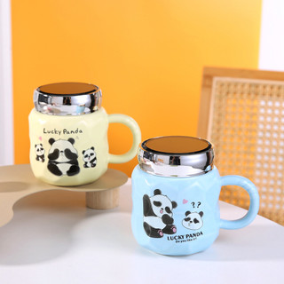 Phim Hoạt Hình Gương Cốc Gốm Có Giá Trị Cao Có Nắp Nam Nữ Cốc Nước Lưu Niệm In KPIB