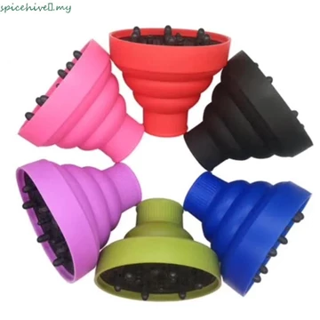 MỰC​ Vỏ khuếch tán máy sấy tóc, Vỏ máy sấy tóc bằng silicon đa năng, Phụ kiện Máy thổi tóc xoăn Máy thổi tóc Màu hồng đen Máy khuếch tán tóc Máy khuếch tán tóc Công cụ thẩm mỹ viện