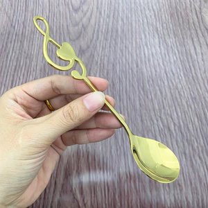 Thìa ăn sáng hình trái tim bằng inox, dùng cho món tráng miệng, gia đình và nhà hàng