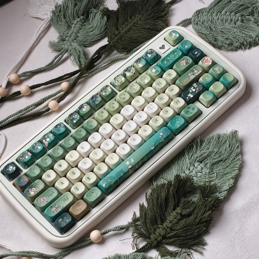 120 Phím Năm Mặt Nhuộm Thăng Hoa PBT Keycaps Hương Thơm Trà MOA & Cherry Profile Cho Bàn Phím Cơ | BigBuy360 - bigbuy360.vn