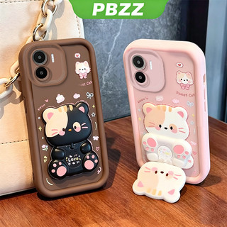 Ốp Lưng Cho Redmi A1 A2 PLUS POCO C50 C51 4G Vỏ Điện Thoại Vỏ Mềm Silicon Chống Sốc Thiết Kế Mới Thẩm Mỹ Có Giá Đỡ 360° Gương trang điểm mèo dễ thương cho bé gái JTXMMZJ