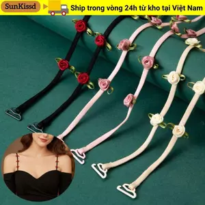 Dây đeo vai SUNKISSD, Dây đeo áo ngực nữ chống trượt có thể điều chỉnh, Dây đeo đồ lót mỏng Dây đeo đồ lót co giãn Váy dự tiệc cưới