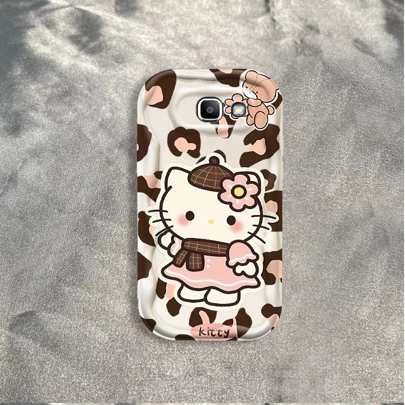 Vỏ Silicon Hoạt Hình Cho Samsung J7 Prime ON7 2016 Bảo Vệ 3D Vỏ Điện Thoại Mềm TPU Da Báo Kitty Ốp Lưng Chống Sốc