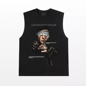 220 Nặng Cotton Nguyên Chất Phong Cách Mỹ Hợp Thời Trang Phong Cách Retro Nhân Vật In Hình Áo Vest Mùa Hè Phù Hợp Với Áo Vest Đế Rời