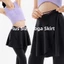 Váy ngắn tập Yoga CQCJ, Váy tập thể dục quấn khô nhanh chống rò rỉ, Rèm tập thể dục thông thường bằng lụa băng một mảnh dành cho nữ