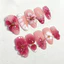 30 Miếng Ba Chiều Handmade Hạnh Nhân Đeo Móng Tay Mạ Vàng Hoa Ngọc Trai Pháp Làm Móng Tay Miếng Móng Tay