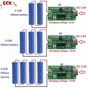 ECK 2S 3S 4S 1-4A Mô-đun tăng cường Pin Lithium Polymer Mô-đun sạc tăng cường LiPo Polymer Li-Ion Sạc HOT