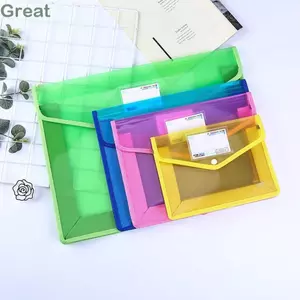 Túi đựng tài liệu tuyệt vời Túi nhựa PVC Công suất lớn Dụng cụ tổ chức tập tin chống nước