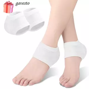 Vỏ bảo vệ gót chân GAVESTO, Tất gót chân bằng silicon dưỡng ẩm Plantar Fasciitis, Sửa chữa da Chống nứt nẻ Hỗ trợ giày Unisex