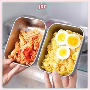 JRP 5 Chiếc Hộp Bảo Quản Thực Phẩm Bằng Thép Không Gỉ Hộp Giữ Tươi Có Nắp, Hình Chữ Nhật Xúc Xích Mì Đĩa Trái Cây JRP