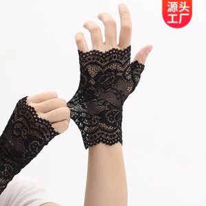 Găng Tay Nữ Nửa Ngón Ren Gợi Cảm Tay Giả Cưới Phụ Kiện Chụp Ren Mùa Hè Xấu Xí