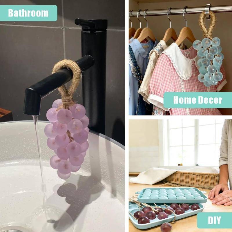 Bộ khuôn xà phòng nho LIS DIY - Khuôn thủ công cấp thực phẩm có dây để làm quà tặng HUJ