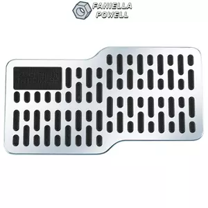 Bàn đạp chân ô tô FANIELLAPOWELL, Bàn đạp chống trượt chống mài mòn bằng thép không gỉ, Tấm đệm chân chính dày bền bỉ Xe đạp lái xe