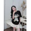 （Giao hàng 24h）Angela Áo Thun Oversize, In Lụa Hình Gấu Trắng Dễ Thương Cổ Tròn Chất Liệu Cotton Cao Cấp Chính Hãng B244