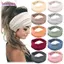 Băng đô BORAGETE, Băng đô chạy bộ màu trơn Bohemian, Băng đô Cotton co giãn Boho thun Yoga dành cho nữ dùng mỹ phẩm hàng ngày