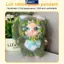 MAKY Nhồi Bông Sang Trọng Búp Bê Thỏ Mềm Mại Lông Tơ Thỏ Đồ Chơi Có Ren Hoa Viền Satin Nơ Ngọt Tặng Cho Bé Gái Trẻ Em Trang Trí Phòng Ngủ VN