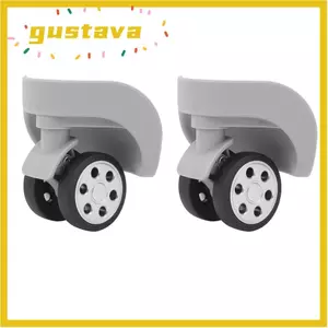 GUSTAVA 1 Cặp Hành Lý Bánh Xe Đa Năng, Hàng Hai Hàng Yên Tĩnh Chống Mài Mòn Bánh Xe Vali Thay Thế, ABS Bền Màu Đen Chuyên Nghiệp Vali Bánh Xe Sử Dụng Kho